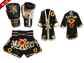 Kanong Customized Boxing Set for Kids (7-13 years old) : Black 